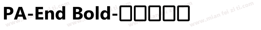 PA-End Bold字体转换